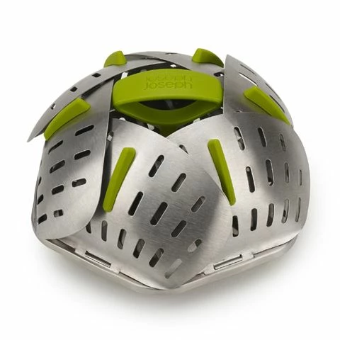 Joseph Joseph - Bloom Steel Folding Steamer Basket Green 1 Joseph Joseph - Bloom Steel Folding Steamer Basket Green