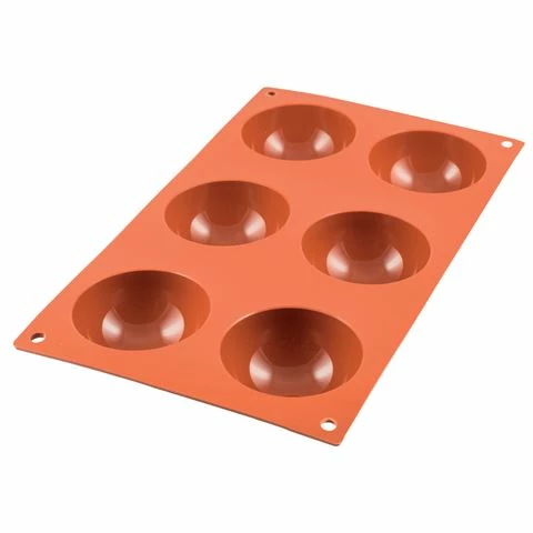 Silikomart - Half Sphere Silicone Mould Terracotta 1 Silikomart - Half Sphere Silicone Mould Terracotta