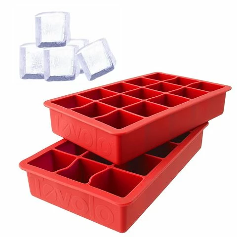 Tovolo - Perfect Cube Ice Tray Red Set 2pce 1 Tovolo - Perfect Cube Ice Tray Red Set 2pce