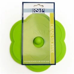 RSVP - Silicone Flower Sink Stopper Green