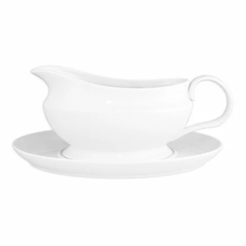 Wilkie Bros Wilkie Brothers - Gravy Boat With Saucer Set Super White 1 Wilkie Bros Wilkie Brothers - Gravy Boat With Saucer Set Super White