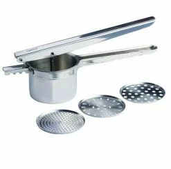 Cuisena - Stainless Steel Potato Ricer With 3 Discs