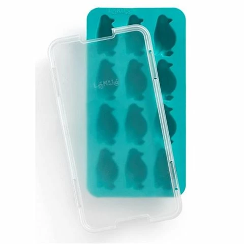 Lekue - Penguin Ice Cube Tray Turquoise 1 Lekue - Penguin Ice Cube Tray Turquoise