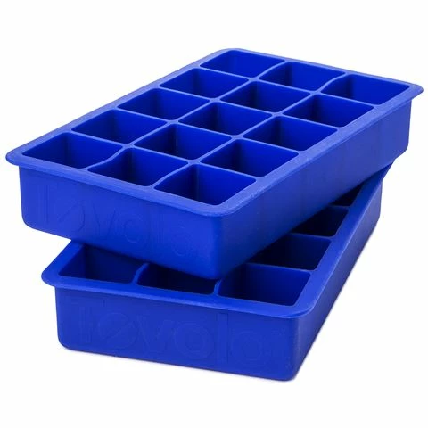 Tovolo - Perfect Cube Ice Tray Blue Set 2pce 1 Tovolo - Perfect Cube Ice Tray Blue Set 2pce
