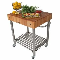 Boos - D'Amico Kitchen Trolley With Butcher's Block